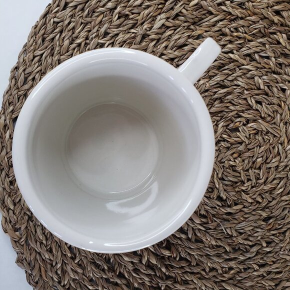 Anthropologie P Monogrammed Coffee Mug Cup White Black - Picture 3 of 5